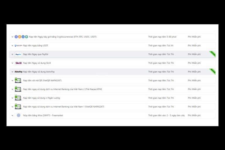 6 Cách Nạp Tiền Sàn ICMarkets Tại Việt Nam An Toàn Và Bảo Mật