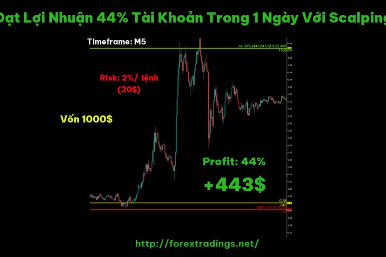 Đạt Lợi Nhuận 44% Tài Khoản Trong 1 Ngày Với Phương Pháp Giao Dịch Scalping